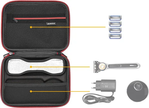 Miniatura 2 de RLSOCO Estuche de transporte compatible con maquinilla de afeitar térmica Gillette para hombres (negro)