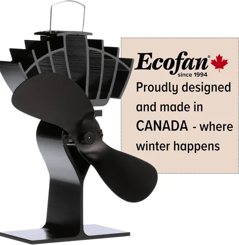 Miniatura 6 de Ecofan UltrAir, Ventilador a calor, para horno a leña, mediano, hecho en Canadá., NA, Negro (Black Blade), M