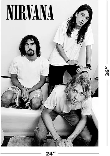 Miniatura 2 de POSTER STOP ONLINE Nirvana - Póster de música (B&W - Kurt, Krist & Dave) (tamaño 24 x 36)