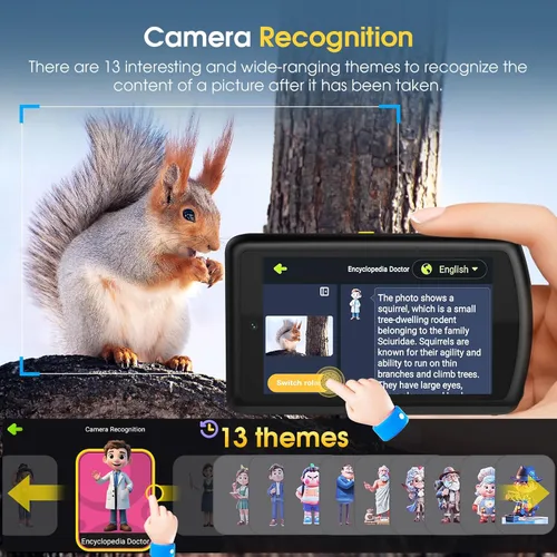 Miniatura 2 de Cámara digital AI, cámara AI de enfoque automático frontal y trasera, cámaras digitales compactas para fotografía con WiFi, reconocimiento