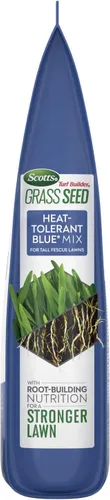 Miniatura 12 de Scotts Turf Builder Semillas de césped resistentes al calor, variedad Blue Mix para céspedes de festuca alta con fertilizante y mejorador de suelo