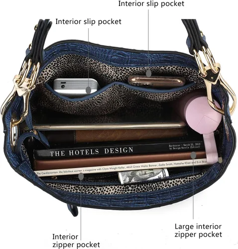 Miniatura 5 de Juego de bolso de hombro y cartera Hobo naranja por MKF Collection