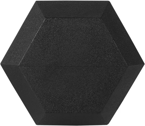 Miniatura 3 de WF Athletic Supply Mancuernas hexagonales con revestimiento de goma con mango cromado contorneado, entrenamiento de cuerpo completo y entrenamiento