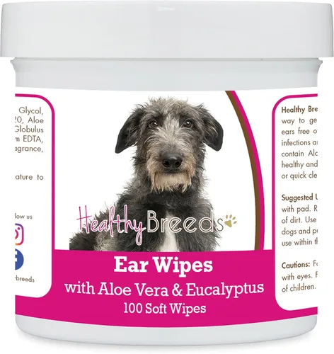 Miniatura 51 de Healthy Breeds Pastor alemán, silla de montar, toallitas de limpieza de oídos con aloe y eucalipto para perros, 100
