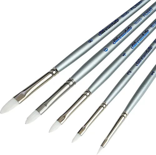Miniatura 8 de Silver Brush Limited SW-1521S Silverwhite Juego de Detalle, 4 piezas de mango corto, juego profesional premium para artistas de pintura