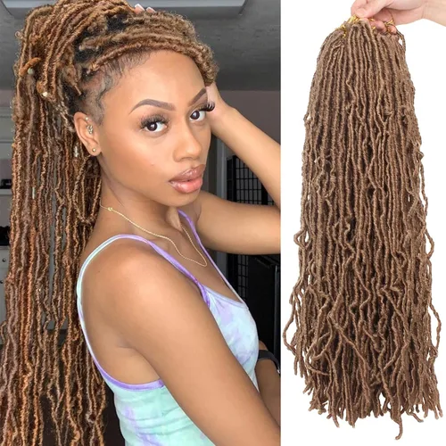 Miniatura 14 de ZRQ Extensiones de cabello sintético de ganchillo de 36 pulgadas, 3 paquetes, color negro natural, preenlazadas, largas, de diosa, sintéticas, 1b#