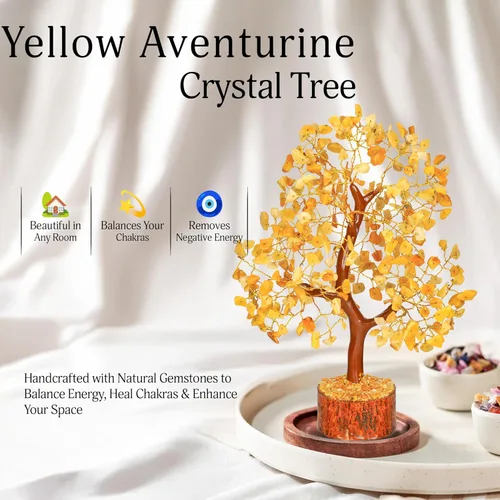 Miniatura 5 de Árbol de cristal de aventurina amarilla, piedras de chakras, árbol de la vida de cristal, cristales y piedras, regalos holísticos para mujeres