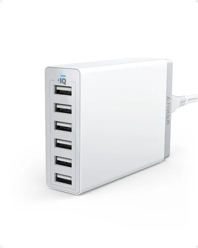 Miniatura 8 de Anker Cargador, estación de carga USB de 60 W y 6 puertos, cargador PowerPort 6 Multi USB para iPhone 14/13 Series, iPad Pro/Air/Mini, Galaxy Negro