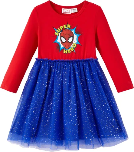 Miniatura 35 de Disney Frozen Elsa Princesa Cenicienta Ariel Jazmín Rapunzel Vestido para bebé/niña, Vestido de manga larga con volantes y superposición de malla