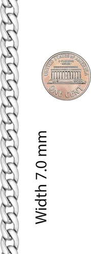 Miniatura 8 de LIFETIME JEWELRY Collar de cadena de eslabones cubanos pulidos de 0.276in para mujeres y hombres, chapado en oro de 24 quilates, Chapado en oro, No