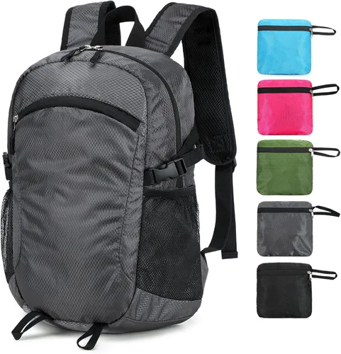 Mochila pequeña de senderismo 15L, ligera, plegable, resistente al agua, mochila de viaje para camping, mochilas plegables para mujeres y hombres