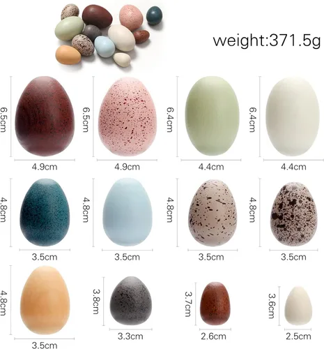 Miniatura 4 de Youuys Huevos de Pascua de madera para niños, huevos moteados de Pascua sintéticos, arte de bricolaje para manualidades para decoración del jardín