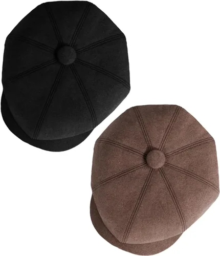 Miniatura 18 de Gorra de taxista Senker Fashion para hombre, gorra irlandesa clásica de 8 paneles de mezcla de lana para hombre mayor