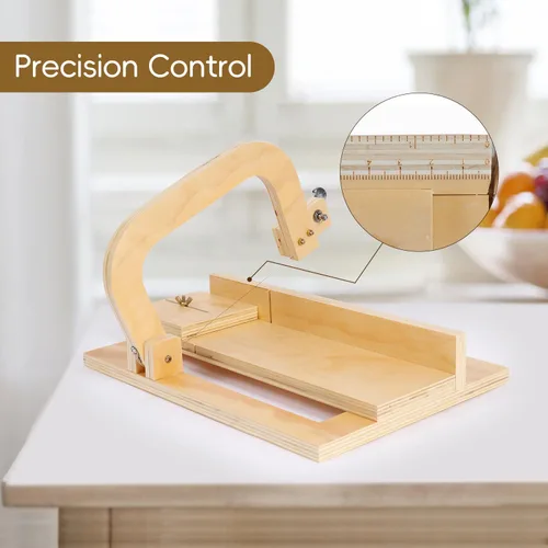 Miniatura 3 de Alambre cortador de jabón ajustable, cortador de jabón de madera para hacer jabón hecho a mano, velas, recortar queso, herramienta de fabricación