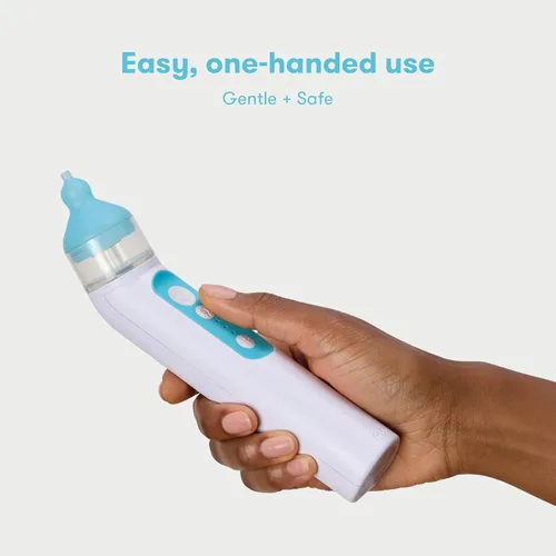 Miniatura 10 de Frida Baby Aspirador Nasal Eléctrico NoseFrida para Bebé, Succionador de Nariz para Bebé y Niño Pequeño, Aspirador Nasal Mejorado para Congestión +