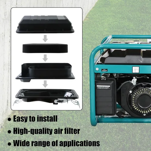 Miniatura 7 de KIKITE Caja de filtro de aire para generador de 196 cc, 212 cc, conjunto de cubierta para filtro de aire 3000, 3500, 4000, 4500 W, caja de filtro
