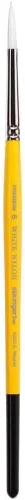 Miniatura 5 de KINGART Gold Grip 7950 Series Juego de pinceles redondos para artistas, pelo sintético de nailon blanco para pintura facial, tela, cerámica, mango