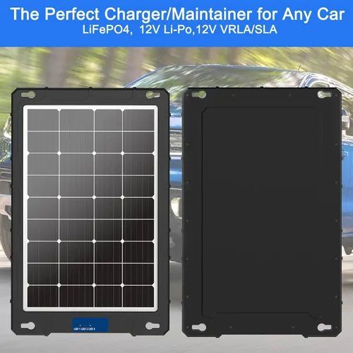 Miniatura 5 de Kit de panel solar de 20 W y 12 V con controlador mejorado para aplicaciones de automóviles, caravanas, motocicletas y marinas
