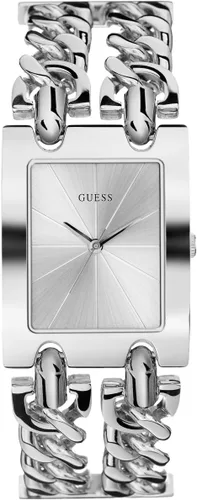 Miniatura 3 de Guess Reloj de pulsera multicadena en tono plateado para mujer