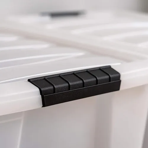 Miniatura 8 de IRIS USA Contenedores de almacenamiento de plástico apilables de 40 cuartos de galón con tapas, paquete de 6 unidades, sin BPA, fabricados en Perla