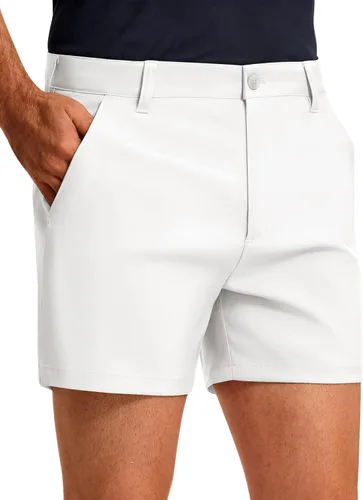 Miniatura 13 de PULI Pantalones cortos de golf para hombre, entrepierna de 5 pulgadas, ajuste relajado, elástico, ligero, casual, viajes, secado rápido, pantalones