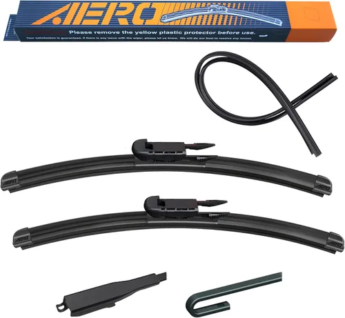 Miniatura 30 de AERO Avenger - Limpiaparabrisas prémium de 26 pulgadas + 19 pulgadas para todas las estaciones con repuestos de goma adicionales, repuesto