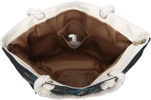 Miniatura 5 de Bolsas de mano con asa de cuerda, bolsa grande con asas de cuerda, lona resistente, reutilizable, bolsa de compras para comestibles, bolsa de playa