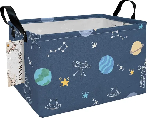 Miniatura 32 de Canasta plegable de almacenamiento para guardería, con revestimiento de polietileno impermeable, de grand tamaño, para niños y niñas, oficina
