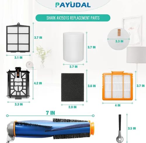 Miniatura 3 de Piezas de repuesto para aspiradora Shark AI AV2511AE AV2501S AV2610WA AV2501AE RV2502AE RV2610WA UR2500SR RV2520 AV2510 AI Ultra Robot Aspirador