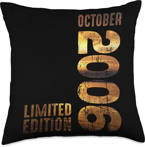 Miniatura 4 de Month October 2006 Retro Sunset 2006 Vintage 2006 Since 2006 Throw Pillow