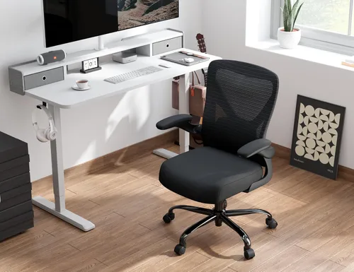 Miniatura 3 de Silla de oficina ergonómica con soporte lumbar, sillas de escritorio ajustables para computadora en casa, juegos y trabajo, sillas de escritorio