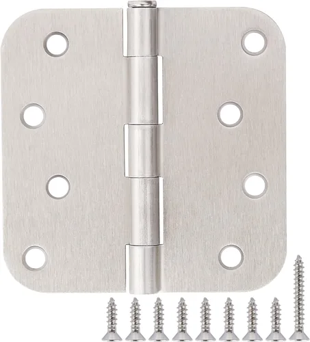 Paquete de 12 bisagras de puerta de níquel de 4 pulgadas, bisagras de puerta de níquel satinado / cepillado de 4 x 4 pulgadas, bisagra de puerta