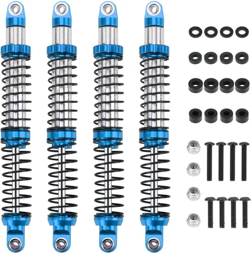 Miniatura 21 de RCAWD Amortiguadores de 80 mm 7075 Universales para actualizaciones de rastreador RC 1/10, amortiguadores RC con resorte para SCX10 I II III Pro Azul