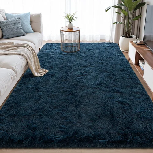 Miniatura 46 de Zentavio - Alfombras para sala de estar, alfombras de área verde oscuro de 3 x 5 pies, alfombra de césped artificial, alfombra de pelo mullido