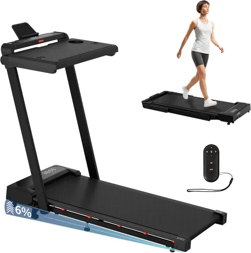 Miniatura 9 de Caminadora 4 en 1 con control remoto inclinado compacto 3.0HP plegable debajo del escritorio para oficina en casa, fitness, capacidad de 300 libras