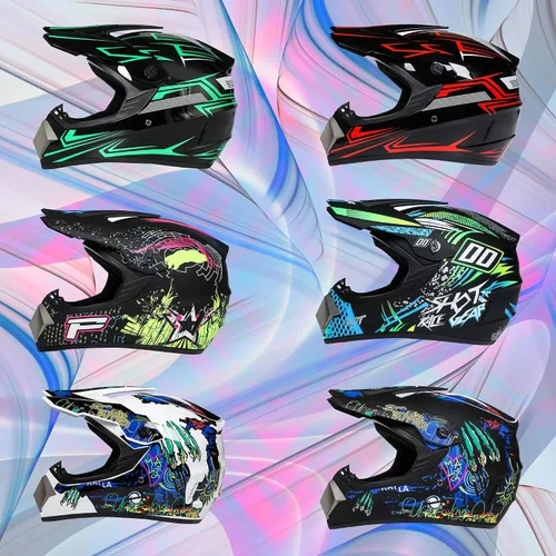 Miniatura 5 de Youth Sport Full-Face Helmet for BMX, Mountain Bike & Off-Road Motocross Helmet, DOT Certified Motorcycle Helmet for Dirt Bike & ATV, Lightweight