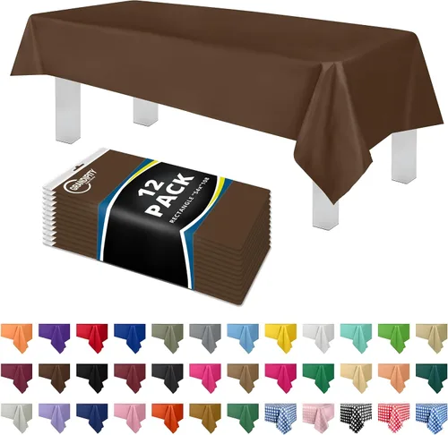 Miniatura 28 de Mantel de plástico de alta calidad - 54 in. x 108 pulgadas. Grandipity - Mantel rectangular (6 y 12 unidades), Agua (Aqua)
