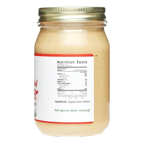 Miniatura 2 de Jiva Organics RAW mantequilla de anacardo orgánica 16 onzas tarro