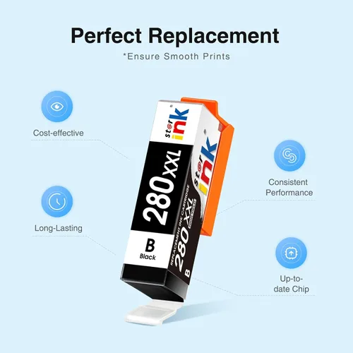 Miniatura 5 de STARINK PGI-280XXL CLI-281XXL - Cartuchos de tinta compatibles con Canon 280 281 para Canon PIXMA TR8620 TR8620a TS6320 TS8220 TS9120 TS9520 TS6120