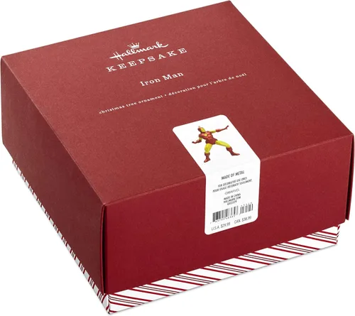 Miniatura 3 de Hallmark Keepsake Adorno de Navidad 2019 con fecha de año Marvel Iron Man, Metal