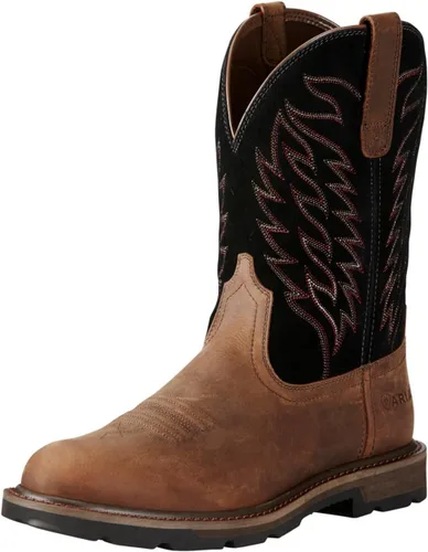 Miniatura 11 de ARIAT Botas de trabajo para hombre Groundbreaker de punta ancha y cuadrada