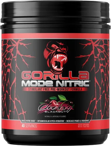 Miniatura 8 de Gorilla Mode Nitric - Preentrenamiento Sin Estimulantes Mejorado – El Mejor Sabor y Más Efectivo Preentrenamiento Sin Estimulantes/Bombas Masivas ·