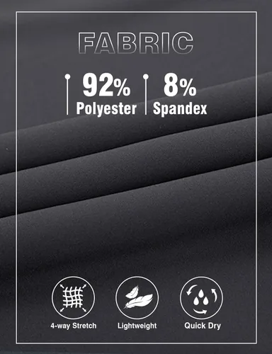 Miniatura 4 de TBMPOY Pantalones de viaje ligeros para hombre, atléticos, para deportes al aire libre, cintura elástica, resistentes al agua, 2 bolsillos