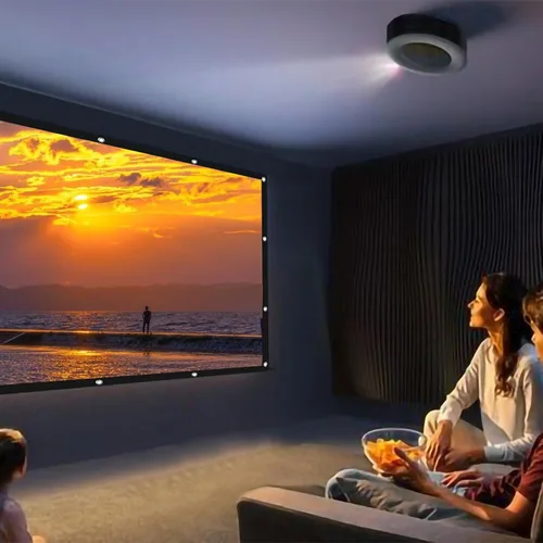Miniatura 7 de Pantalla para proyector de 60 pulgadas, portátil, para interior y exterior, 16:9, plegable, sin arrugas, 1.1 GAIN, 160° de visualización, compatible