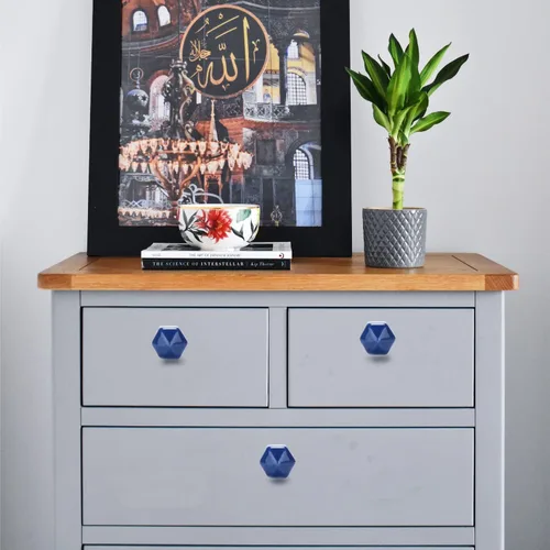 Miniatura 2 de Perilla Home Juego de 6 pomos de cerámica para armarios y cajones, pomos decorativos para el hogar, cocina, gabinete, armario, puerta de cristal
