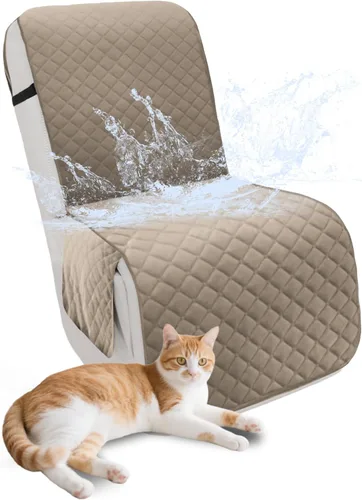 Miniatura 13 de Fundas para sofá modular reclinable, de terciopelo en forma de L, funda de consola central para perros y mascotas, lavable antideslizante, 1 funda