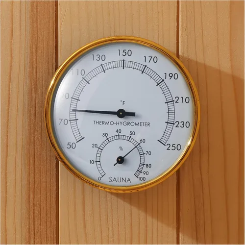 Miniatura 8 de Termómetro de sauna en Fahrenheit, termómetro higrómetro de sauna 2 en 1, medidor preciso de temperatura y humedad para saunas, accesorios de sauna