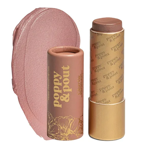 Miniatura 12 de Poppy & Pout Tinte labial natural, tubo de cartón, relleno a mano, cera de abejas, vitamina E, aceite de coco, libre de crueldad, tonos totalmente