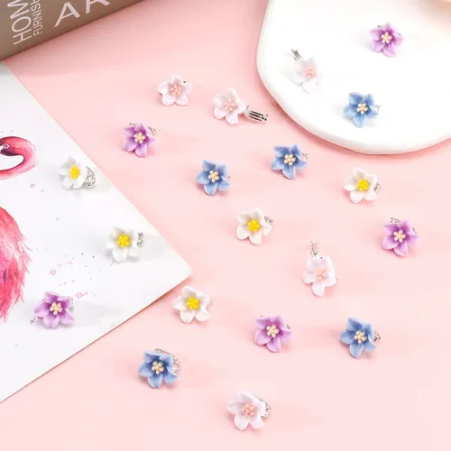Miniatura 7 de YISSION Mini pinzas para el pelo de flores, horquillas y pasadores para niñas, mujeres