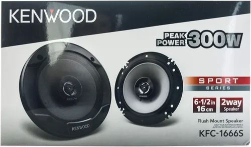 Miniatura 2 de Kenwood KFC-1666S - Altavoces coaxiales de coche de 2 vías de 300 vatios de 6.5 pulgadas con potenciador de campo de sonido, par